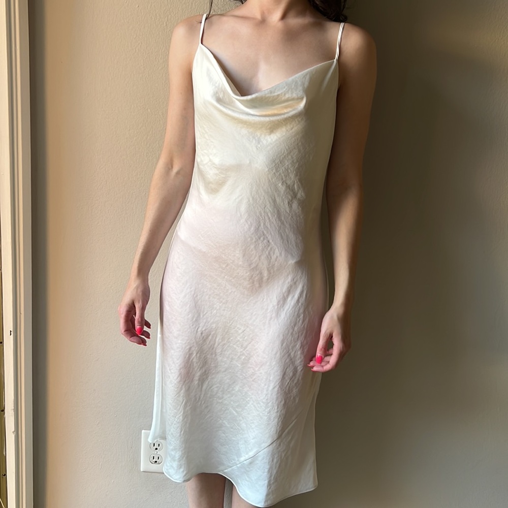 IVORY ARITZIA WILFRED SLIP DRESS